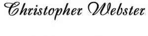 Signature de Christopher Webster, support du questionnaire